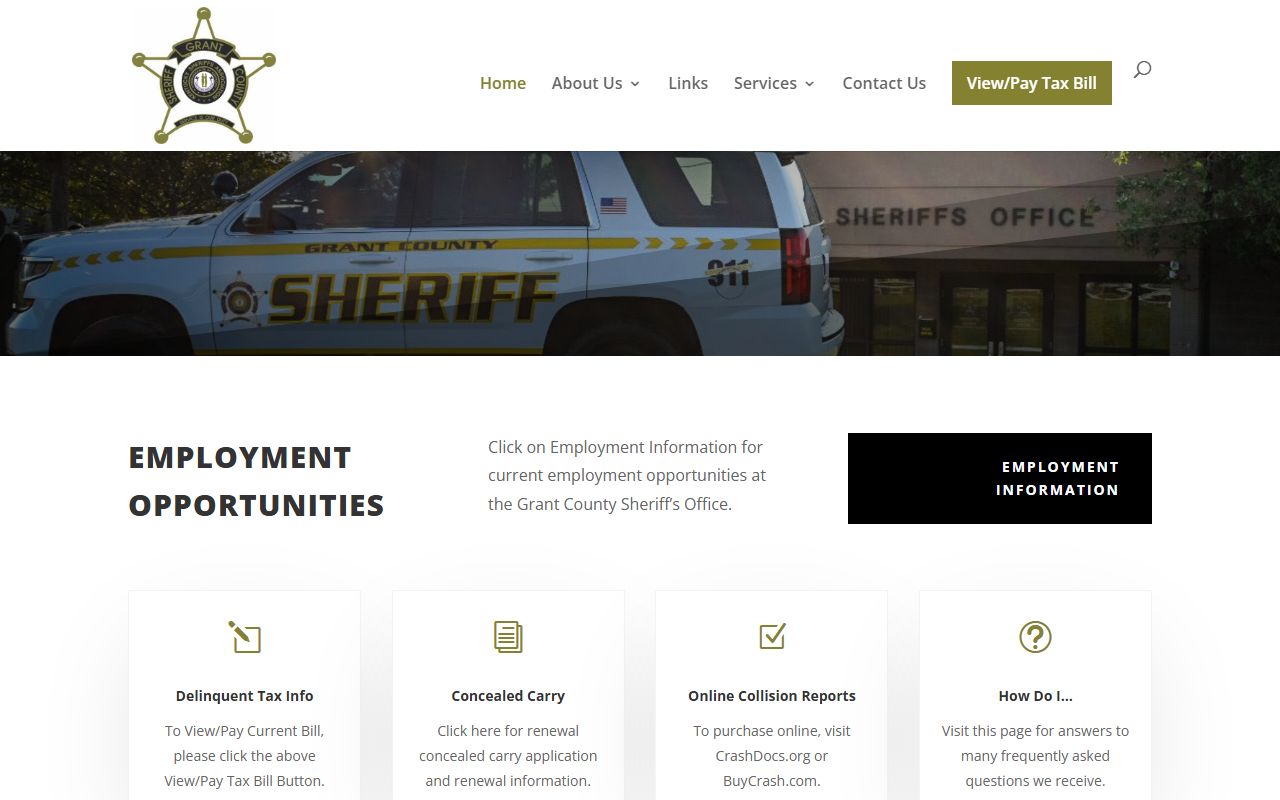 Grant County Sheriff Office for released inmates information